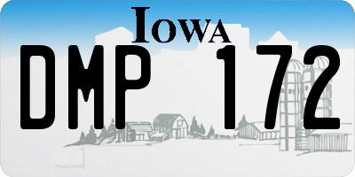 IA license plate DMP172