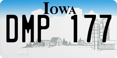 IA license plate DMP177
