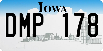 IA license plate DMP178