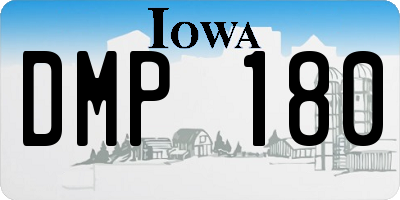IA license plate DMP180