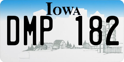 IA license plate DMP182