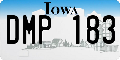 IA license plate DMP183