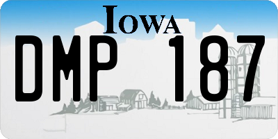IA license plate DMP187