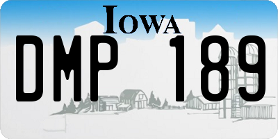 IA license plate DMP189