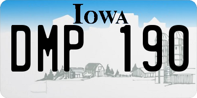 IA license plate DMP190