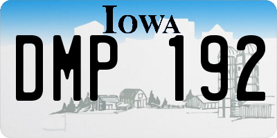 IA license plate DMP192