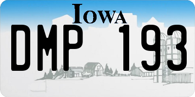 IA license plate DMP193