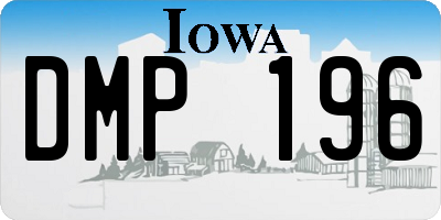 IA license plate DMP196