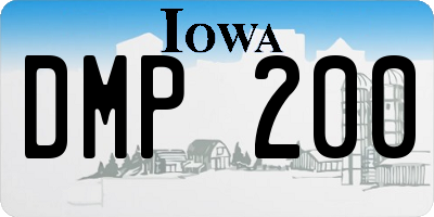 IA license plate DMP200