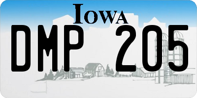 IA license plate DMP205