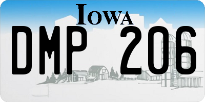 IA license plate DMP206