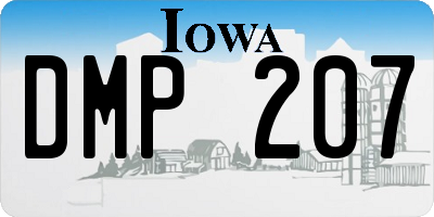 IA license plate DMP207