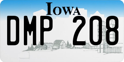 IA license plate DMP208