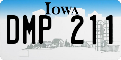 IA license plate DMP211