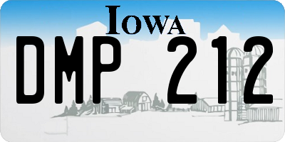 IA license plate DMP212