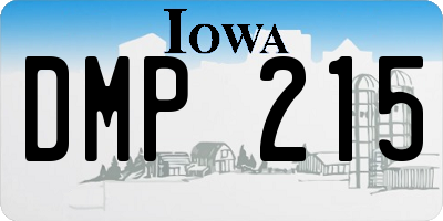 IA license plate DMP215