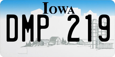IA license plate DMP219