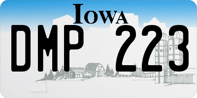 IA license plate DMP223