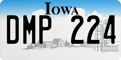 IA license plate DMP224