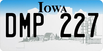 IA license plate DMP227