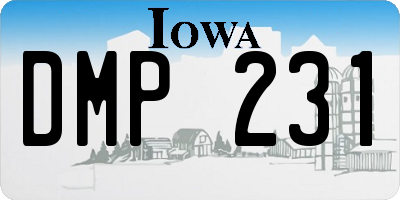IA license plate DMP231
