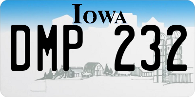 IA license plate DMP232