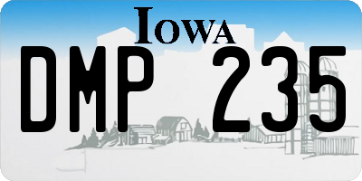IA license plate DMP235