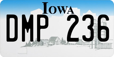 IA license plate DMP236