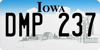 IA license plate DMP237