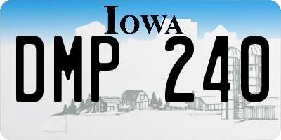 IA license plate DMP240