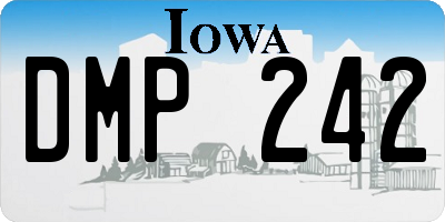 IA license plate DMP242