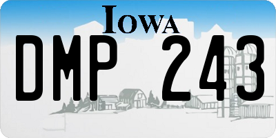 IA license plate DMP243