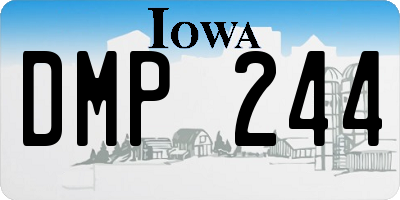 IA license plate DMP244