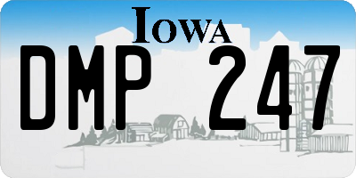 IA license plate DMP247