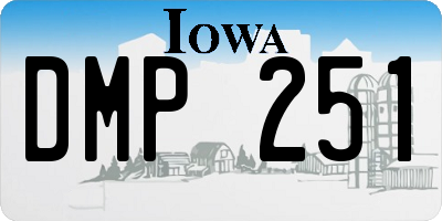 IA license plate DMP251