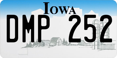 IA license plate DMP252