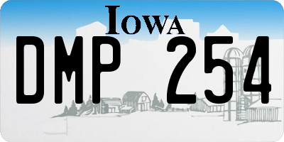 IA license plate DMP254