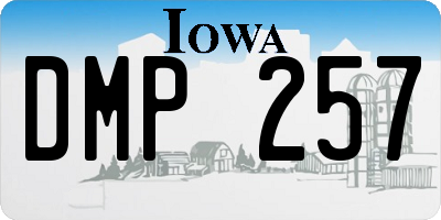 IA license plate DMP257
