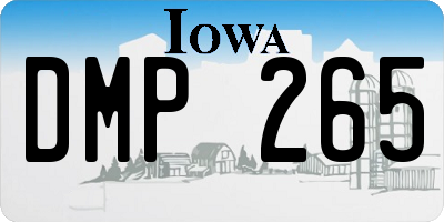IA license plate DMP265