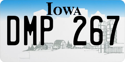 IA license plate DMP267