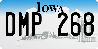 IA license plate DMP268