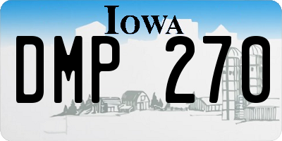 IA license plate DMP270