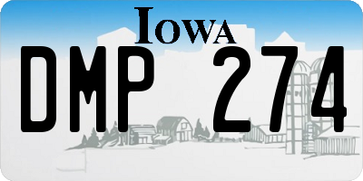 IA license plate DMP274