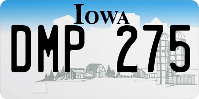 IA license plate DMP275