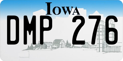 IA license plate DMP276