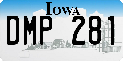 IA license plate DMP281