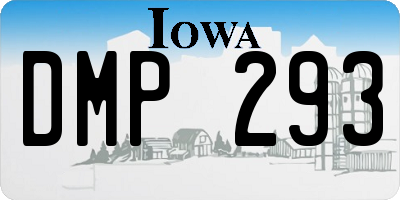 IA license plate DMP293