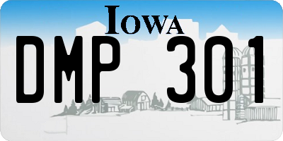 IA license plate DMP301