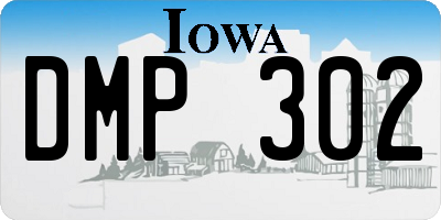 IA license plate DMP302