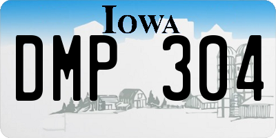 IA license plate DMP304